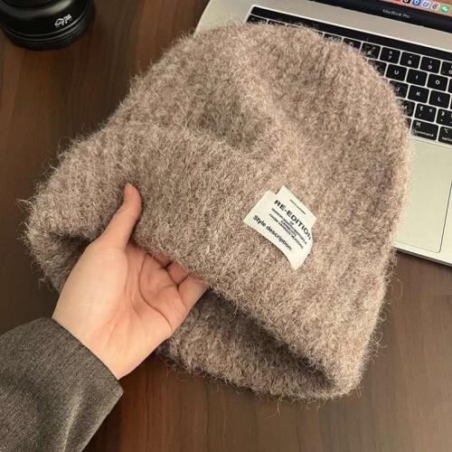 秋冬季帽子女加厚加绒防寒护耳保暖显脸小冬天可爱女士针织毛线帽