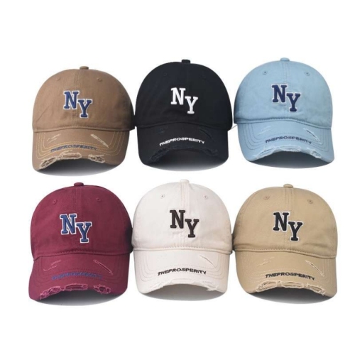 跨境水洗棉绣花牛仔棒球帽男女户外百搭潮高品质鸭舌帽