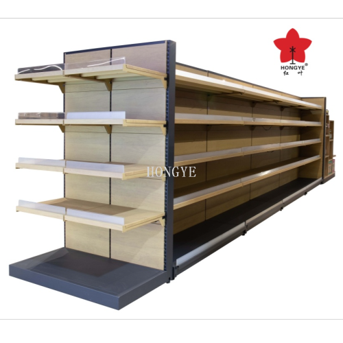 超市货架 双面货架 展示架 钢木货柜