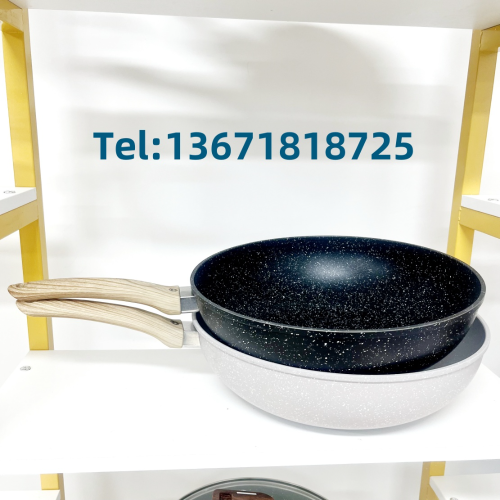 外贸炒锅压铸涂层不沾铝锅深煎炒锅厂家直供接单定制