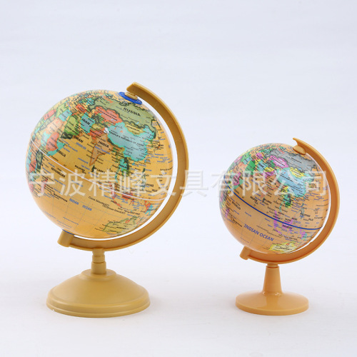 仿古铜色全英文全塑地球仪中学生教学专用地球仪书房摆件地球仪