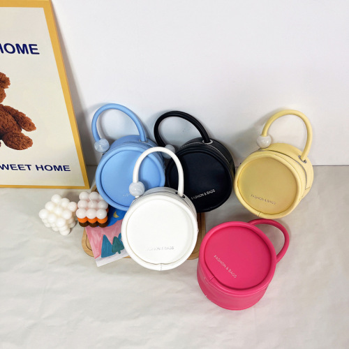 跨境专供女包斜挎包儿童手提圆包包女夏季时尚洋气单肩包口红小包