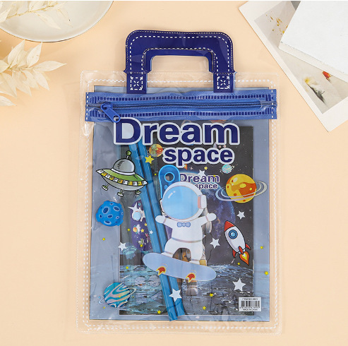 儿童礼品文具套装小学生生日礼物礼盒创意卡通PVC文具袋笔袋批发
