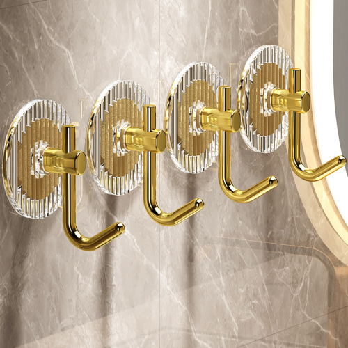 轻奢亚克力挂衣钩浴室免打孔单钩排钩卫生间卧室衣帽钩厨卫挂钩