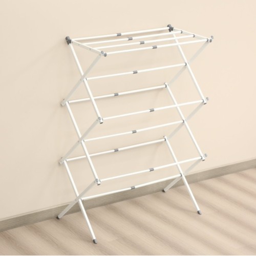 浴巾晾衣架铁杆置物架阳台落地式毛巾架挂衣服收纳架晒袜子可折叠