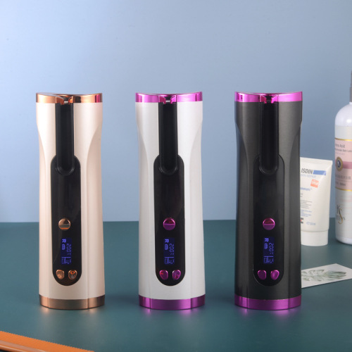 跨境全自动无线卷发棒不伤发32mm负离子充电卷发器旋转便携式美发