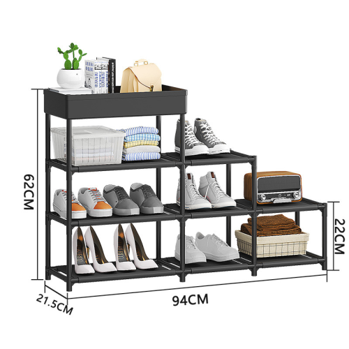 跨境热销组装梯形多用置物鞋架多层置物架家用卧室落地门口收纳架