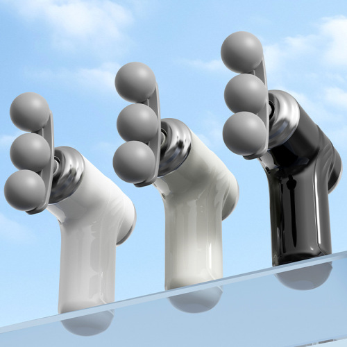 跨境3头筋膜枪9头可换身体按摩器深层击打肌肉放松肩腰背部按摩仪