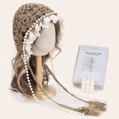 写真配饰复古港风蓬蓬纱影楼田园风蕾丝帽子公主花边网红发饰品