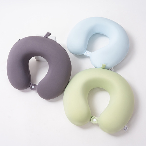 夏凉感冰丝u型枕护颈可拆洗颈椎记忆棉脖枕u形枕头脖子车用睡枕