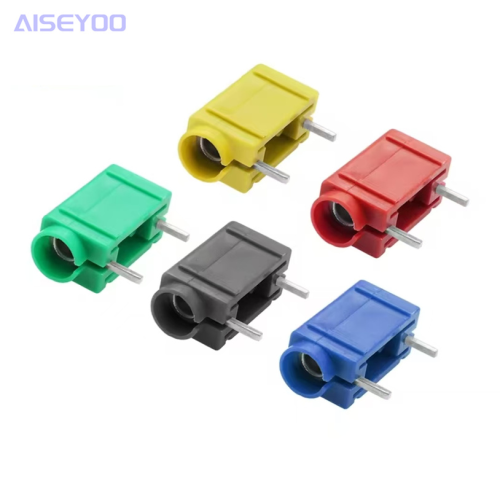 侧面叠加4mm香蕉插座带针焊接PCB线路板焊板测试插头面板插座插孔