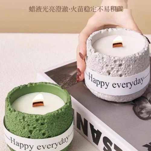 彩色石膏杯香薰蜡烛卧室留香香薰无烟大豆蜡蜡烛伴手礼