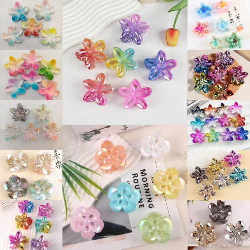 Aina hot sale dazzling flowers plating process shiny high-quality transparent gradient multi-color mix can be customized wholesale  Size customization