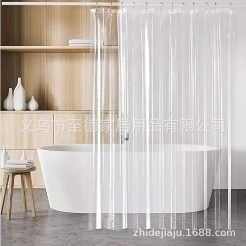透明浴帘15丝加厚挡水不发霉隔断门帘阳台欧美东南亚速卖通亚马逊