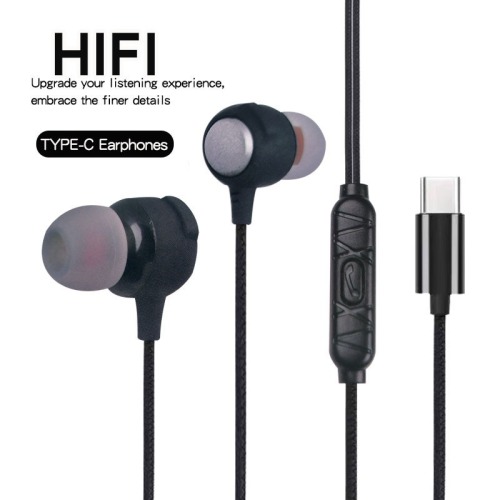 跨境新款数字芯片TYPE-C耳机入耳式高音质适用苹果华为安卓手机