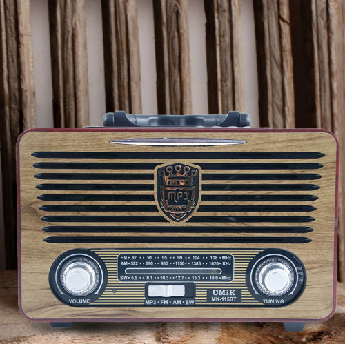 亚马逊跨境热销手提收音机调频家用台式复古收音机无线蓝牙收音机