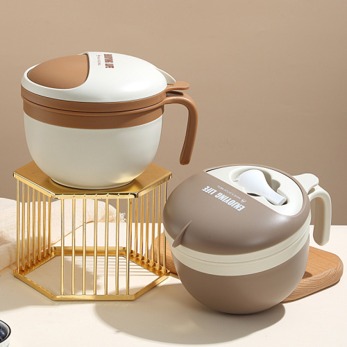 304不锈钢分隔可注水保温泡面碗食堂打饭学生饭盒上班族外带餐盒