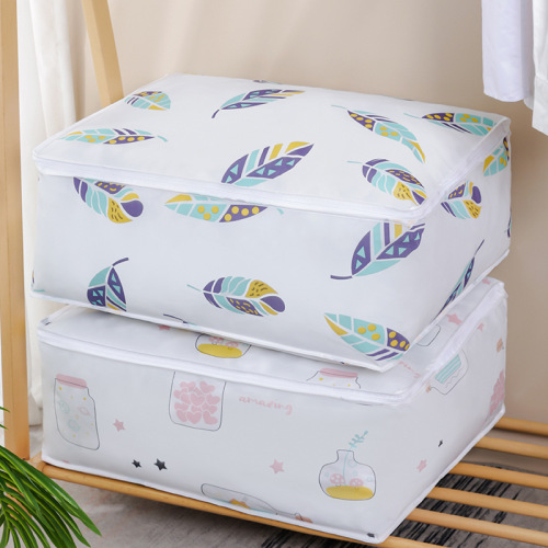 印花棉被大容量收纳袋 家用衣服防尘防潮整理袋立体收纳箱批发