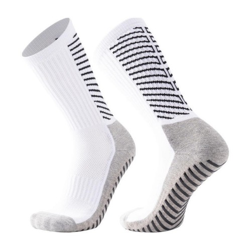 新款细条纹中筒点胶足球袜吸汗中筒比赛运动袜防滑减震跑步袜