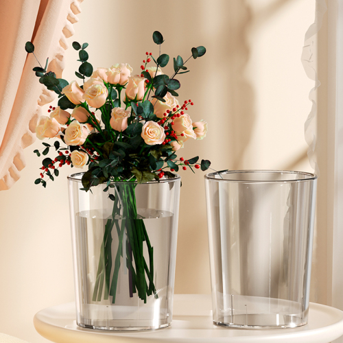 透明亚克力醒花桶家用大号花店专用泡花养花泡鲜花桶塑料插花用品