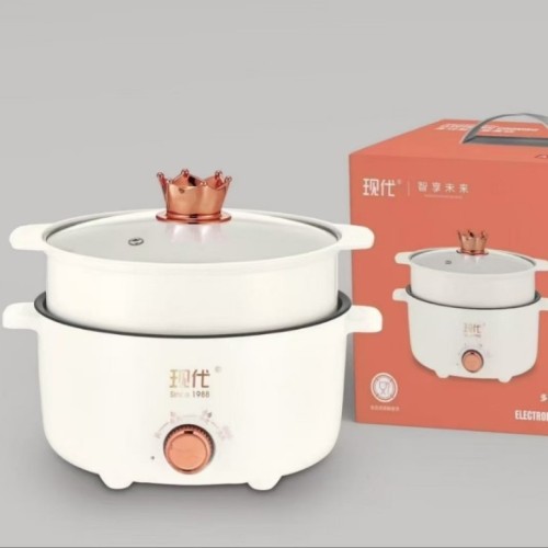 现代多功能电蒸煮锅电火锅家用宿舍小电锅料理蒸煮电锅批发