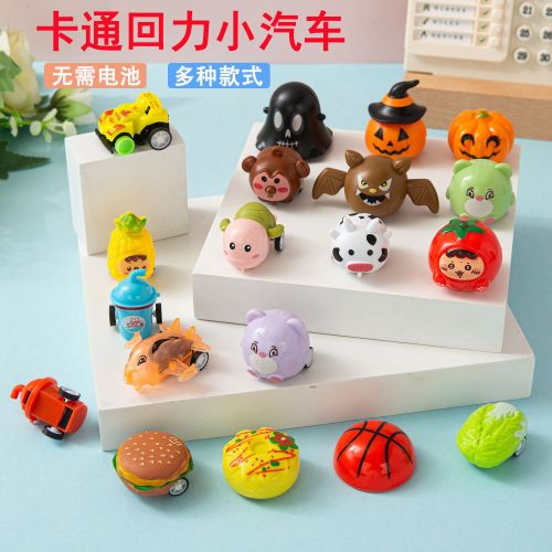 汉堡回力车仿食玩Q版小汽车幼儿园节日礼品一二元工程玩具车批发