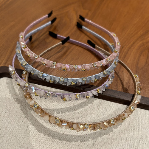 碎石镶钻水晶发箍女轻奢甜美水钻石头箍公主气质精致外戴百搭头饰