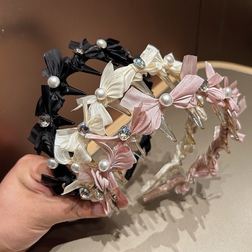 高级感蝴蝶结发箍气质网红外出压发发卡头箍女式百搭发饰头饰品