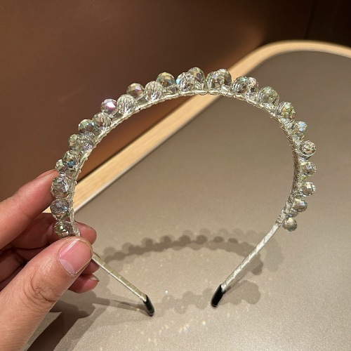 重工发饰水晶亮钻发箍 纯手工气质头箍压发轻奢名暖超仙 仙女发卡