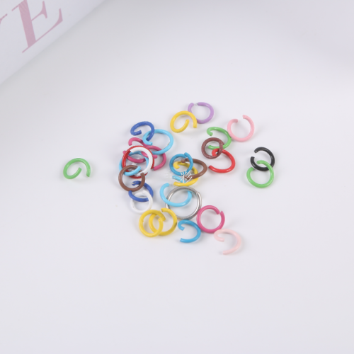 DIY饰品配件 1.2*8mm金属彩色烤漆单圈连接环圈连手工材料开口圈