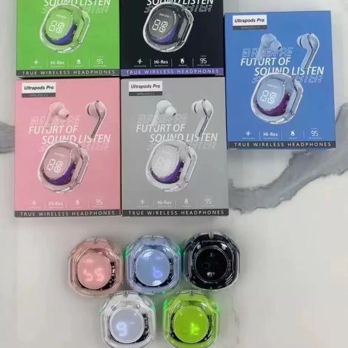 跨境新款二代Air39 透明数显耳机超长续航无线蓝牙运动入耳式