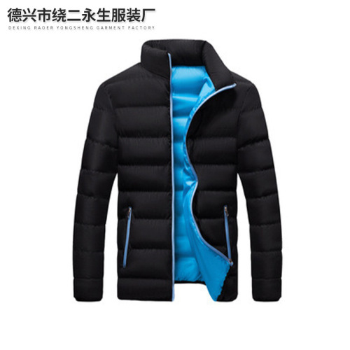 速卖通亚马逊冬季加厚运动棉衣男立领开衫户外棉袄休闲外套保暖男