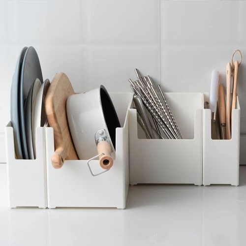 收纳直角收纳盒桌面U型收纳筐橱柜置物架杂物储物盒子面膜整理盒