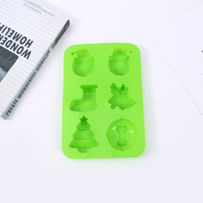 Cross-Border Christmas Molded Silicone Mold Christmas Tree Gingerbread Man Snowflake Christmas Mold Biscuit Candy Mold