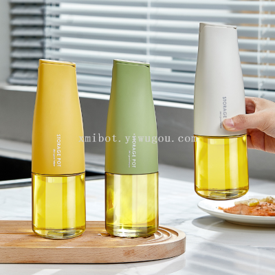 Gravity Automatic Opening and Closing Glass Oiler Kitchen Large Capacity Leak-Proof Oil Bottle Household Sauce Kitchen Integrated Oiler