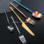 304 Stainless Steel Small Waist Western Tableware Integrated Molding Lengthened Handle Thickened Knife Fruit Fork Dessert Spoon