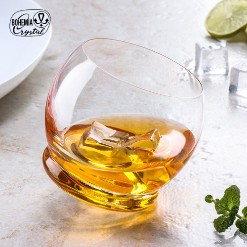 捷克进口水晶玻璃杯创意儿童高颜值可爱摇摇不倒翁水杯饮料杯供应