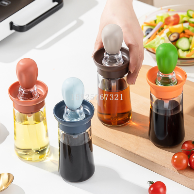 Kitchen Silicone Brush Oil Brush High Temperature Resistant Oil Bottle Food Brush Special Barbecue Oil Pot for Baking