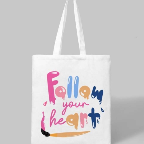 graphic customization double-sided digital printing cotton and linen handbag shopping bag bags convenient cloth bag