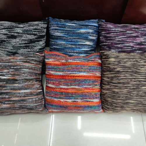 colorful striped fur girl braided pillow cushion backrest pillowcase