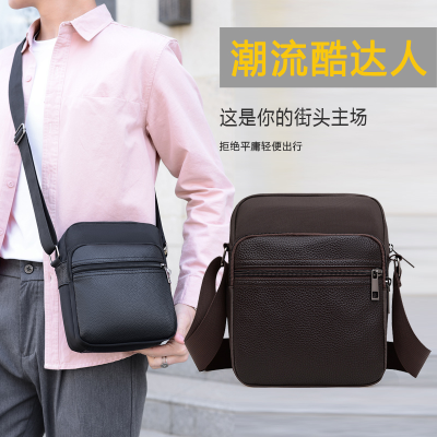 Outdoor Travel Men's Shoulder Bag New Nylon Waterproof and Hard-Wearing Large Capacity Shoulder Bag Crossbody Bag Cross-Border Men's Bag