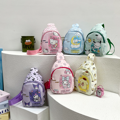 Children Backpack Cartoon Crossbody Bag Chest Bag New Versatile Play Snack Toy Shoulder Bag Kindergarten Backpack