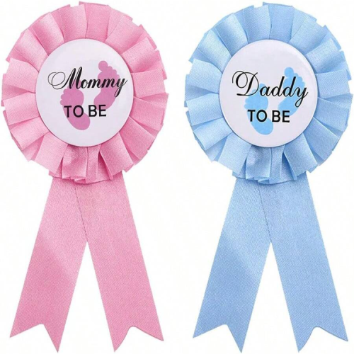 mommytobe corsage daddytobe corsage button badge brooch gender reveal party badge