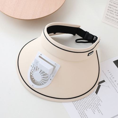 2023 USB Charging Belt Cap with Fan Female Summer Straw Hat Sun-Shade Sun Protection Hat UV Air Top Hat