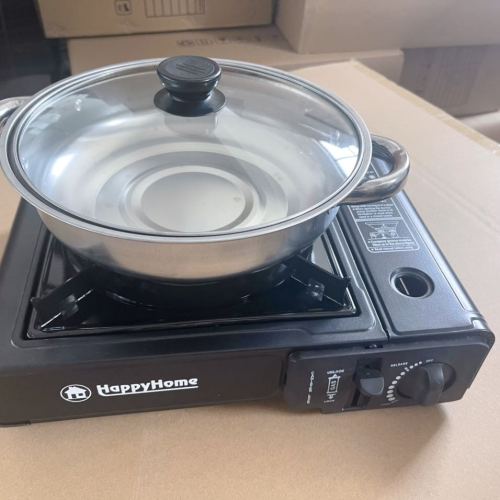 exclusive for export portable gas stove + stainless steel pot full series combination outdoor portable family indoor portable