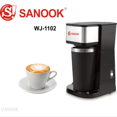 Cross-Border Sanook WJ-1102 Coffee Machine Household Automatic American Drip Coffee Machine Tea Making