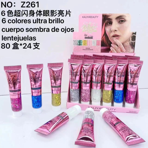 Popular Sequin Eyeshadow Performance Stage Wear Body Sequins Eyeshadow & Body Gel South America Hot Sale