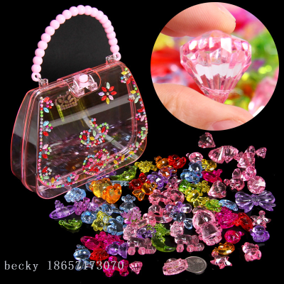 DIY Handmade Beaded Toys For Children Girl Gift Jewelry Beads Making Lacing Necklace Bracelets Educational Toy With Bag