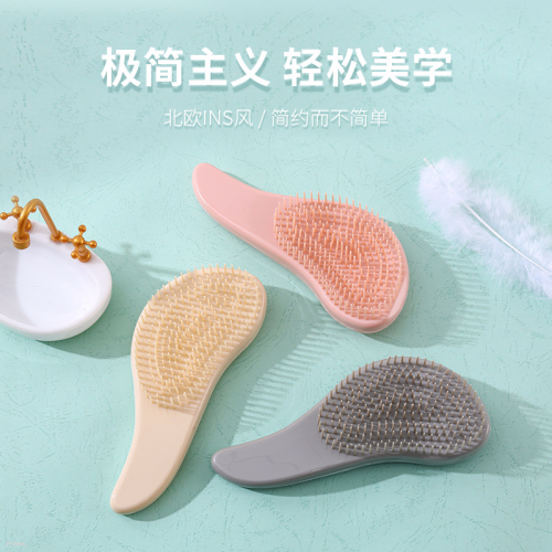 ins style massage comb marbling soft teeth smooth hair not knotted hairdressing comb amazon cross-border plastic comb
