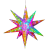 Colorful Explosion Star Tree-Top Star Hanging Window Display Wedding Celebration Decoration Art Gallery